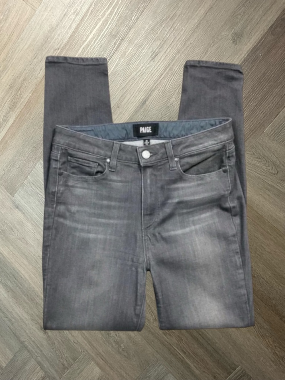 PAIGE High Rise Hoxton Ankle Skinny Jeans Womens‎ 29 Gray Classic Stretch Preppy